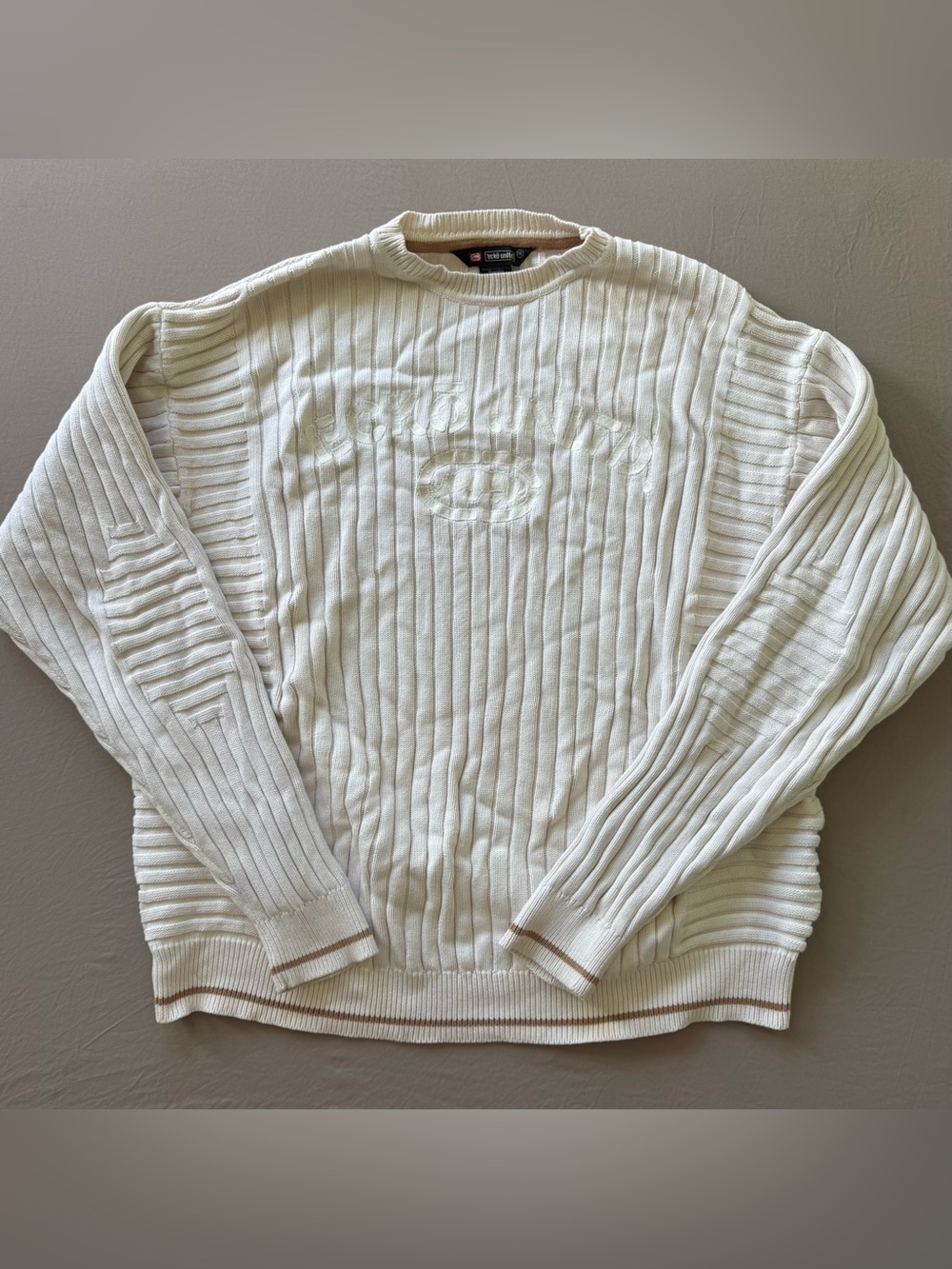 Vintage Y2K Ecko UnItd rib-knit embroidered Crewneck sweater